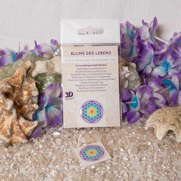 Blume des Lebens Sticker Regenbogen – Bild 6