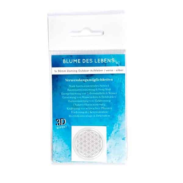 Blume des Lebens Sticker Silber – Bild 5