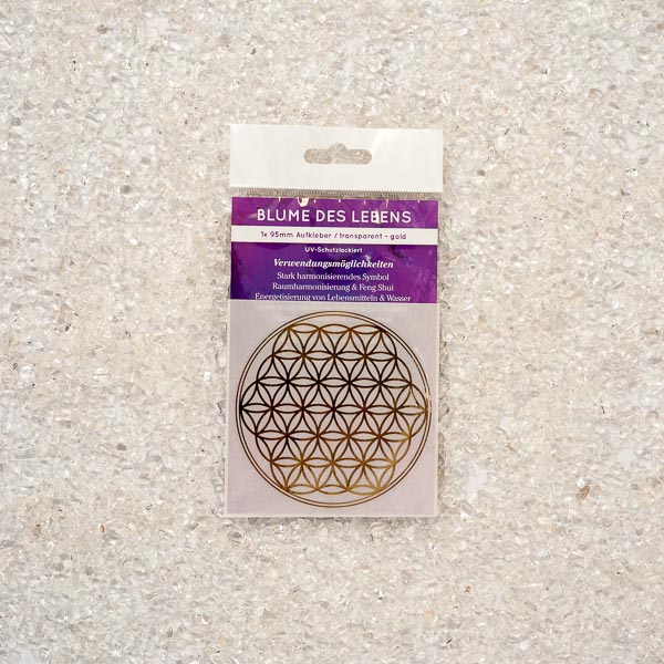 Blume des Lebens Sticker Gold – Bild 3