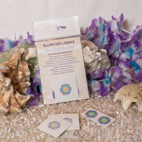 Blume des Lebens Sticker Regenbogen – Bild 5