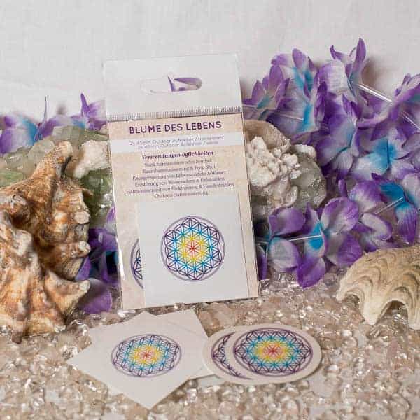 Blume des Lebens Sticker Regenbogen – Bild 4