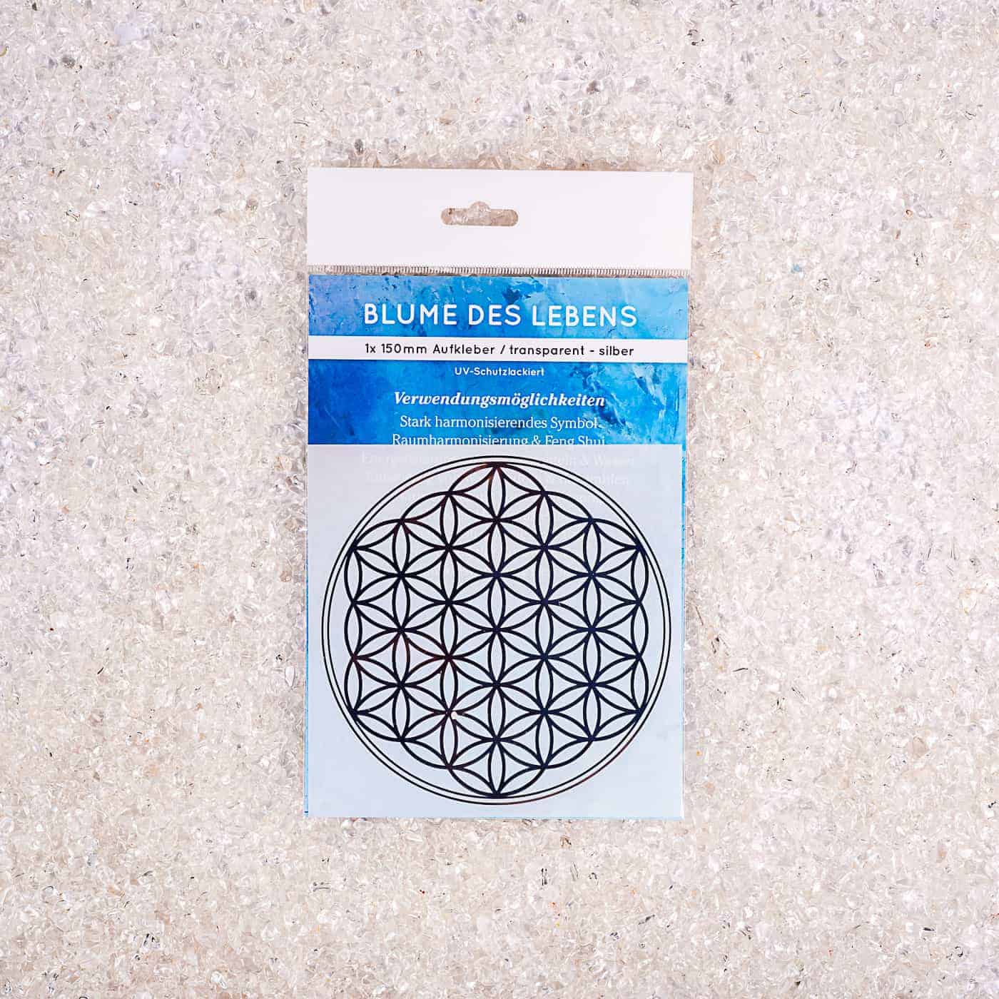 Blume des Lebens Sticker Silber – Bild 2