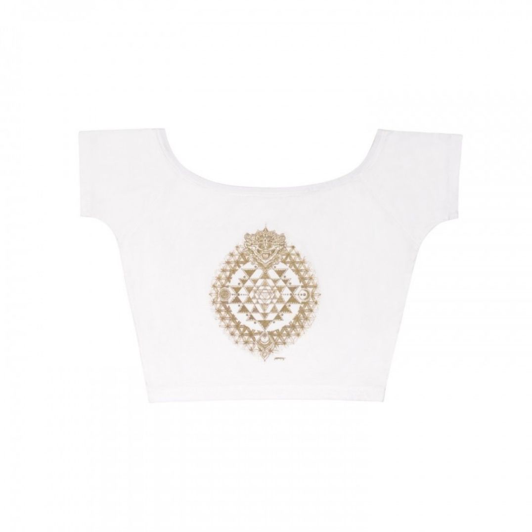 Crop Top "Barong Dance" white – Bild 2