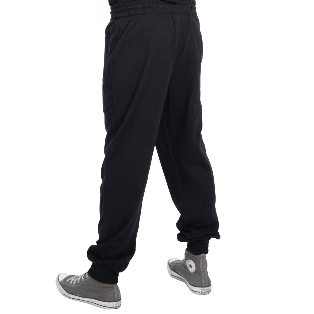 Hose "Habbo" Black, Bio Gots Baumwolle Slub – Bild 2