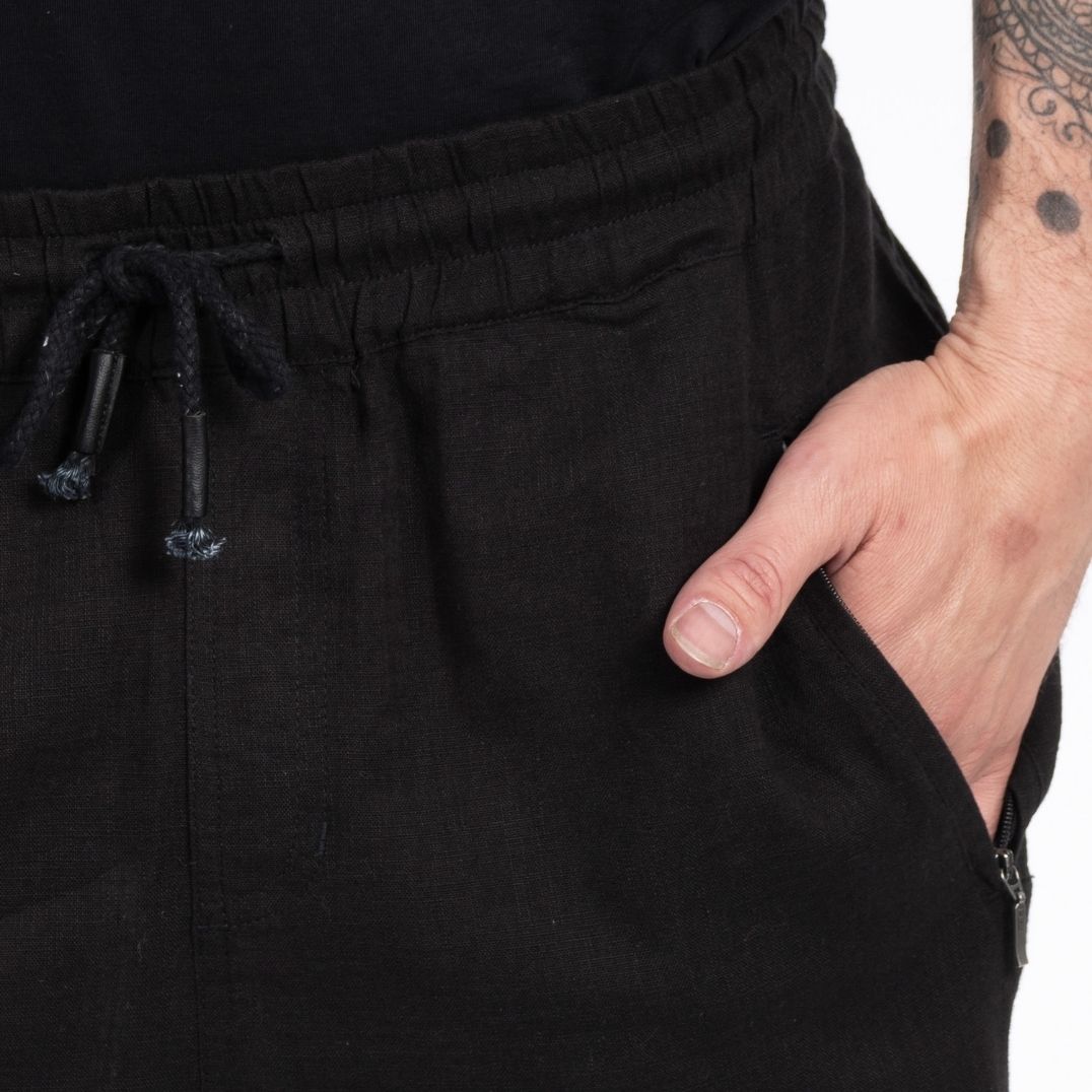 Hose "Habbo" Black, Bio Gots Baumwolle Slub – Bild 3