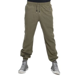 Hose "Habbo" - Olive Bio Gots Baumwolle Slub