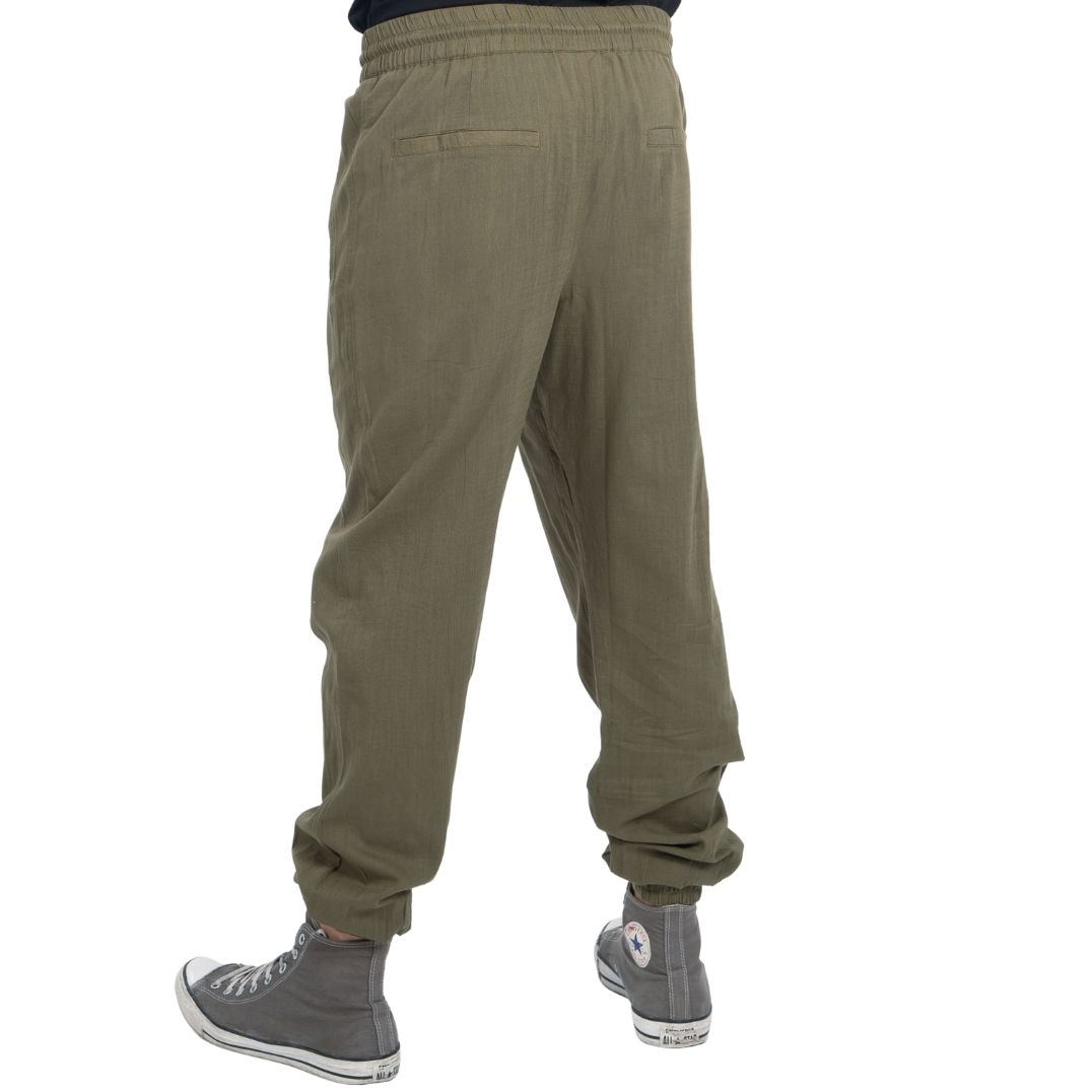Hose "Habbo" - Olive Bio Gots Baumwolle Slub – Bild 4