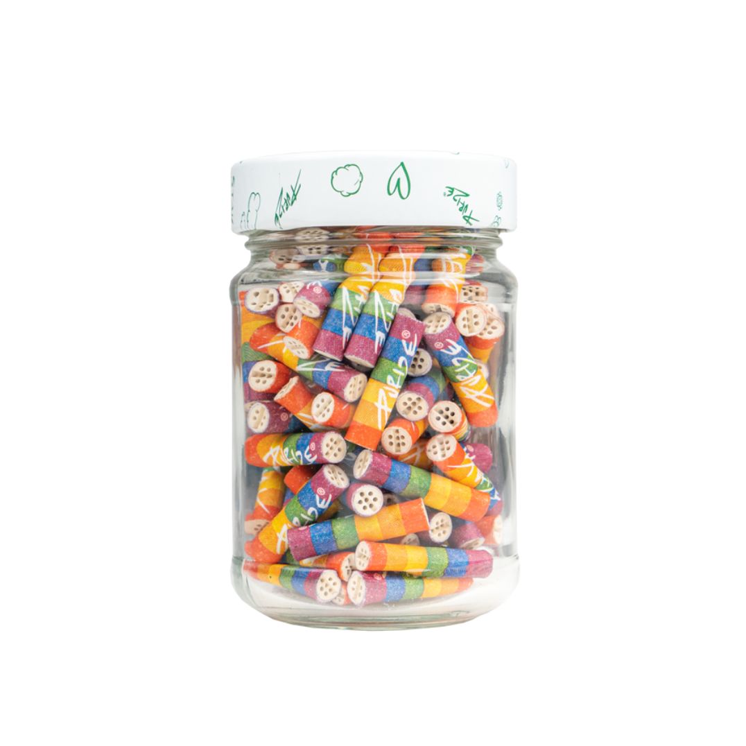 100er Glas Purize Extra Slim Aktivkohlefilter Rainbow 5,9mm – Bild 3