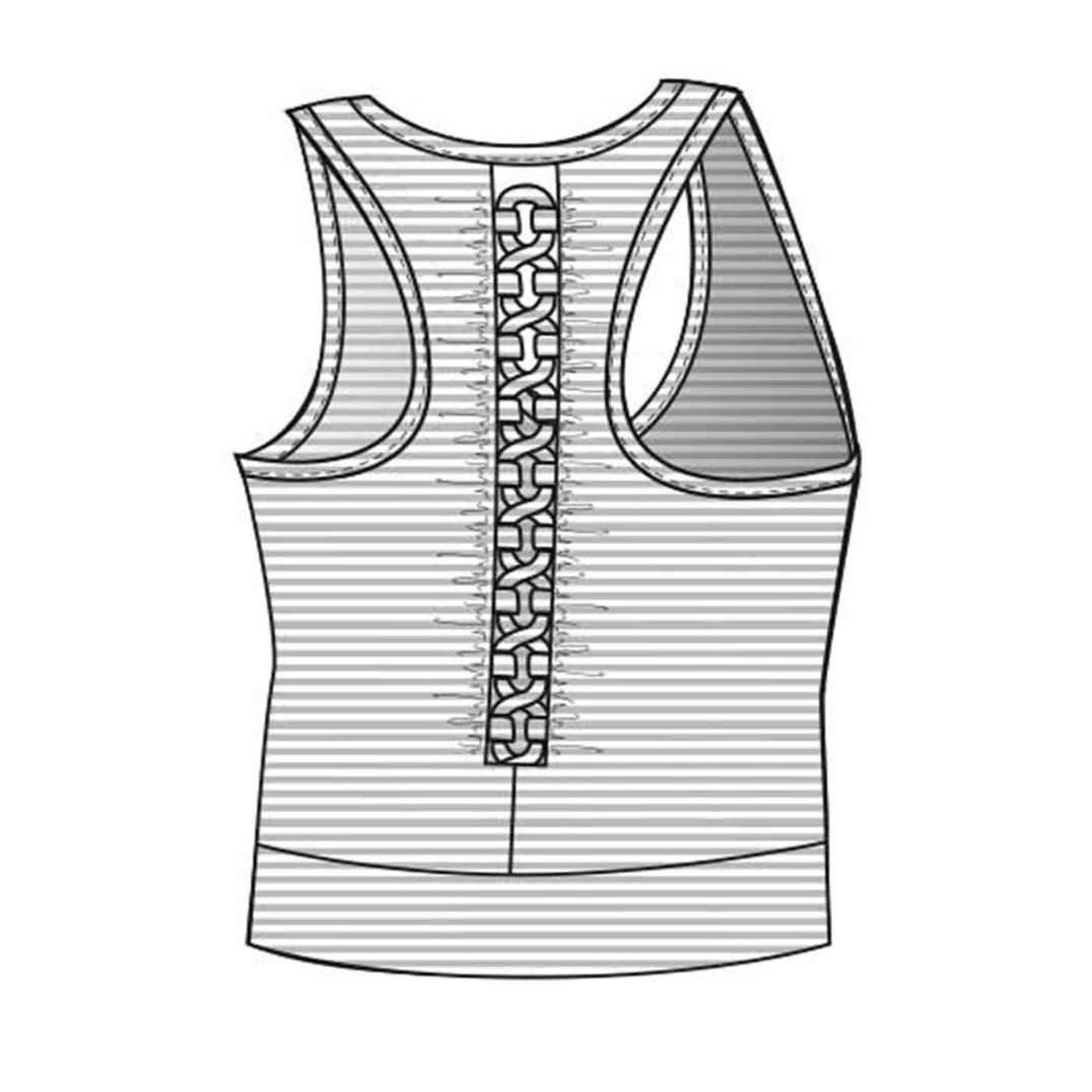 Crop Top "Ember Tank" Grey, Bambus – Bild 4