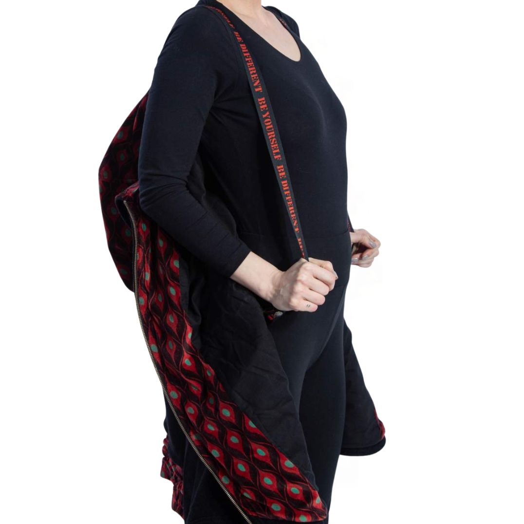 Kurzmantel „Malia“ Black, recycelte Wolle – Bild 6