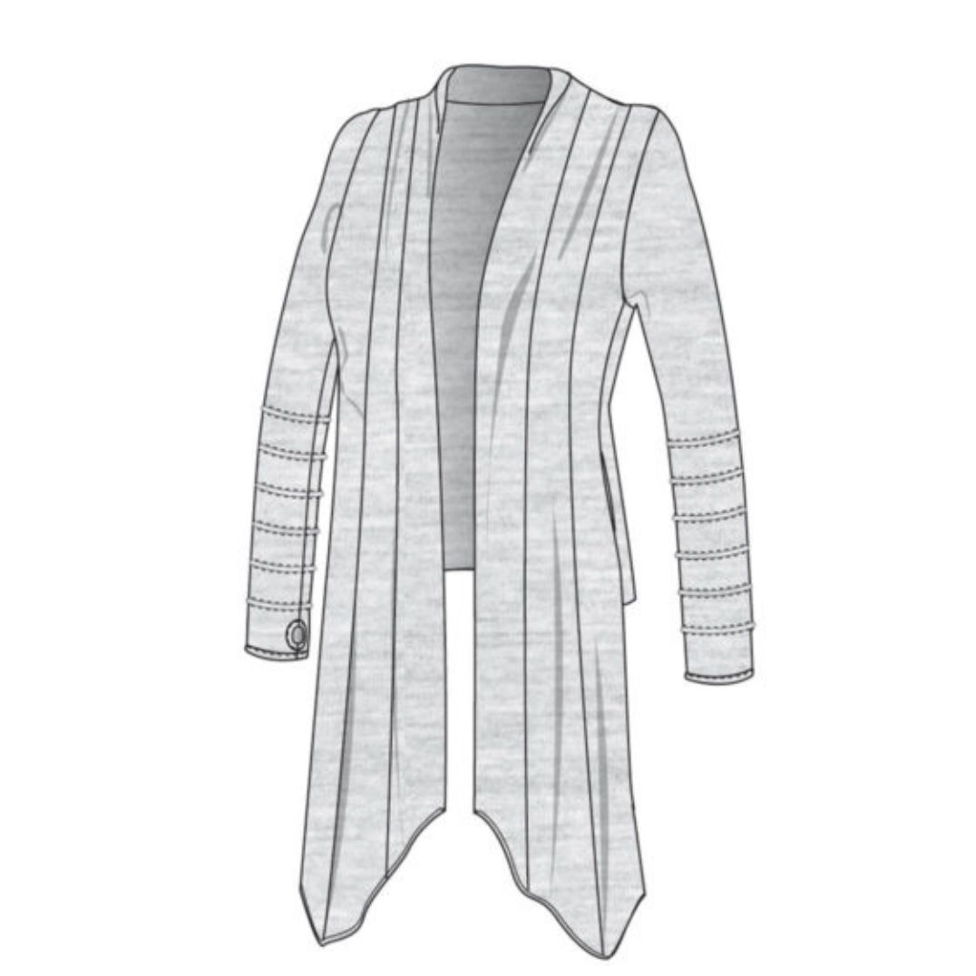 Cardigan "Twilight" Purple Melange, Bambus – Bild 3