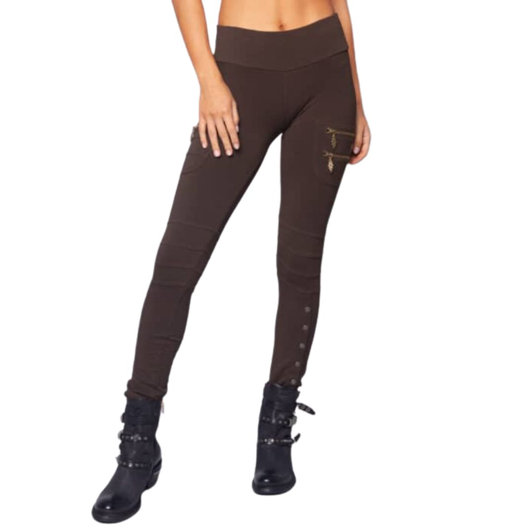 Leggings "Axiom" Brown Mix, Bambus – Bild 4