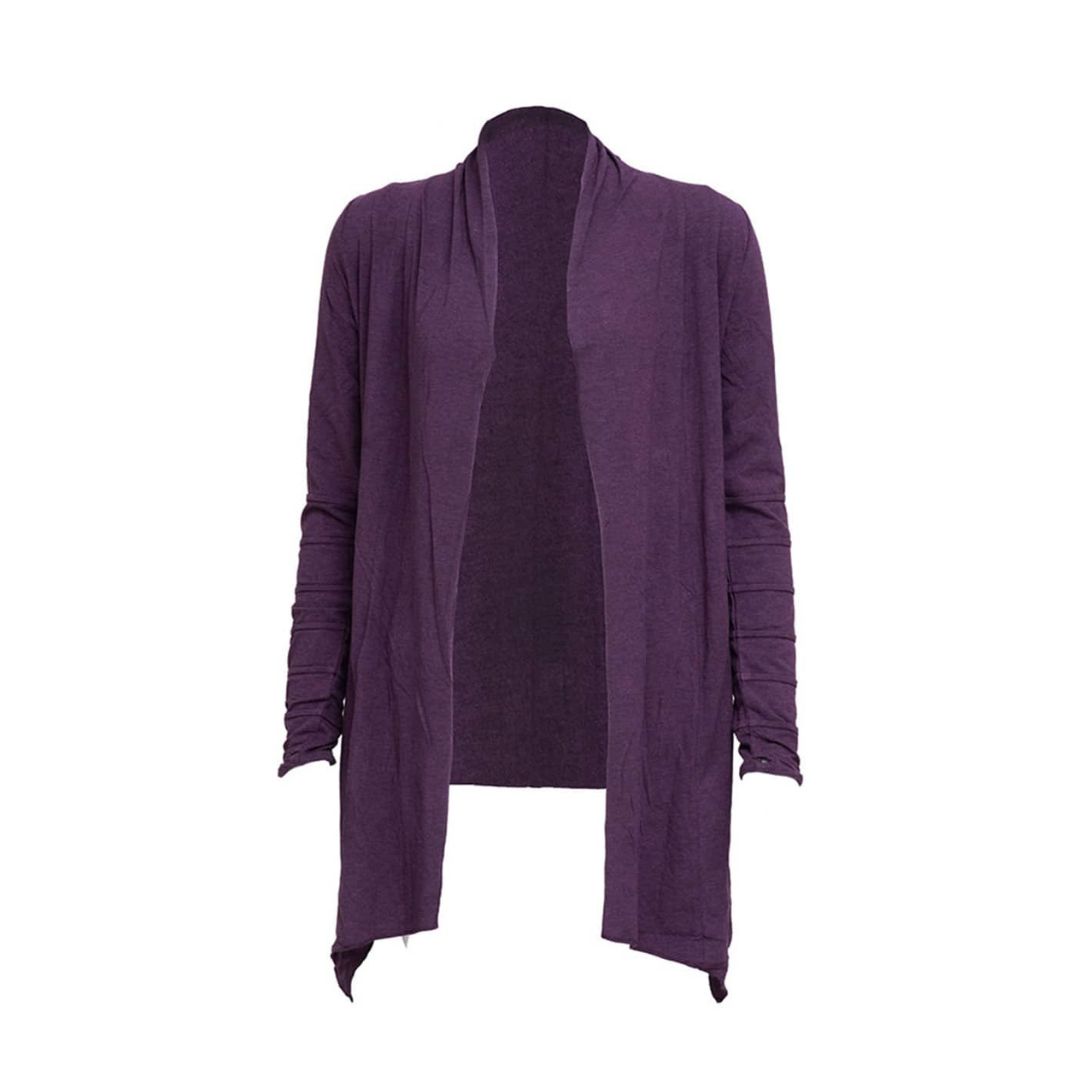 Cardigan "Twilight" Deep Purple, Bambus