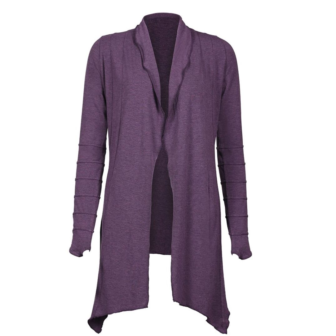 Cardigan "Twilight" Purple Melange, Bambus