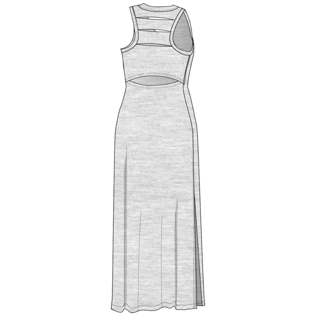 Maxikleid "Elektra Dress" Bambus - Aqua Melange – Bild 3