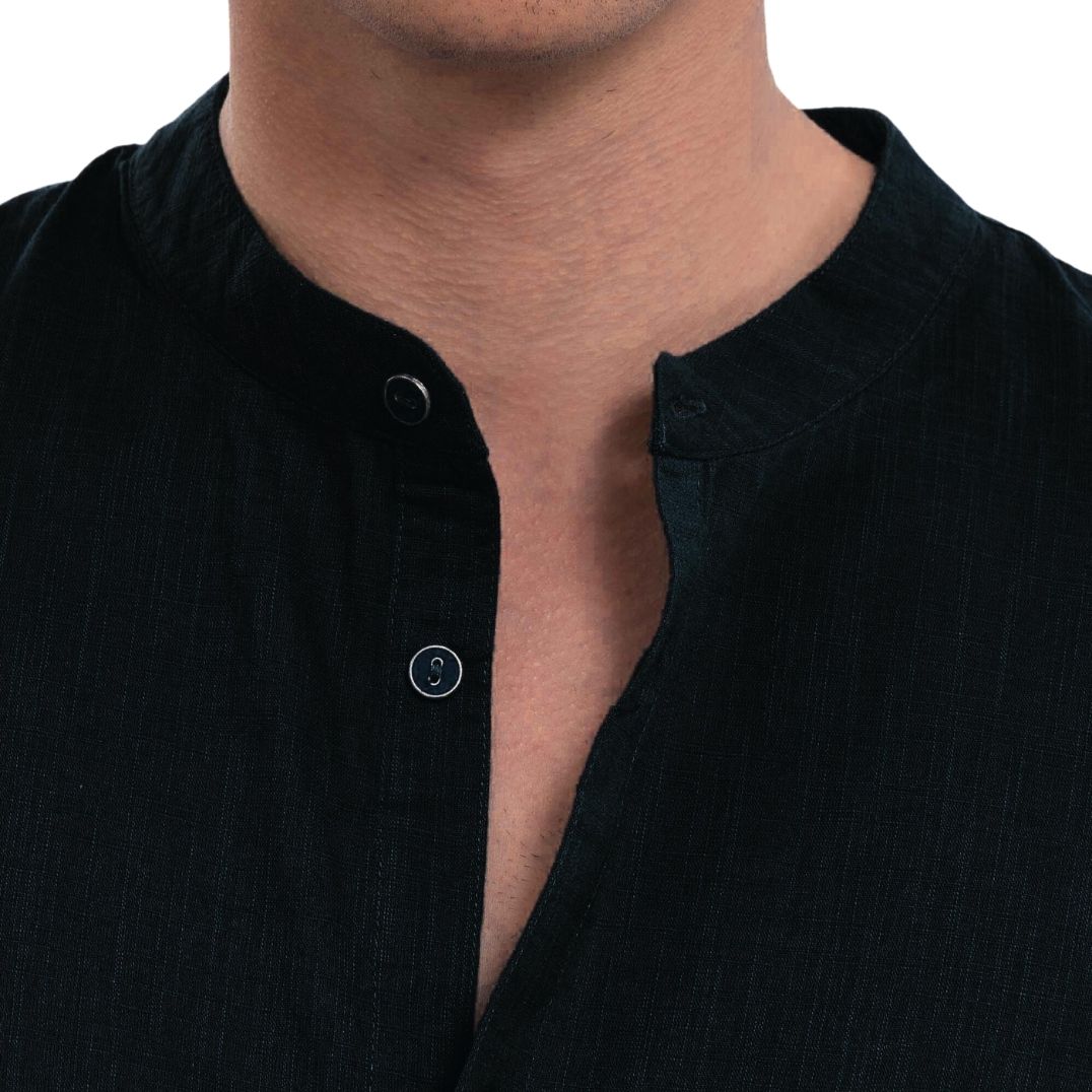 Hemd „Toni“ Bio Gots Slub Cotton - Black – Bild 3