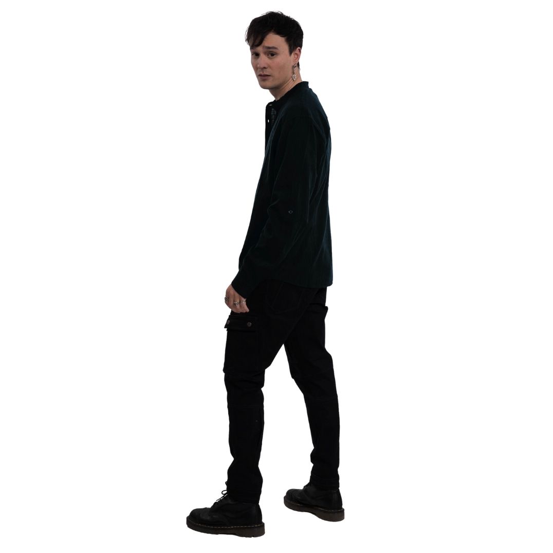 Hemd „Toni“ Bio Gots Slub Cotton - Black – Bild 2