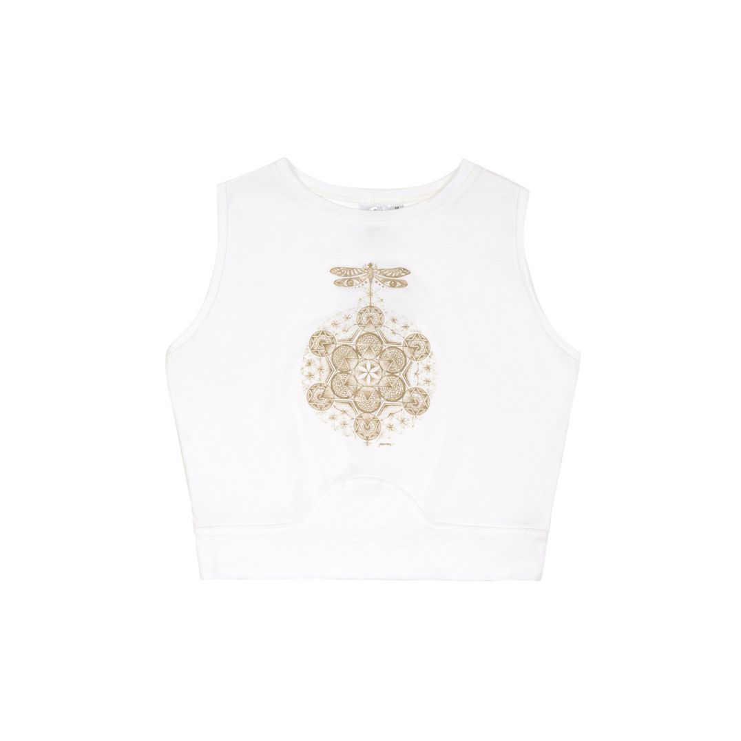 Crop Top "Marigold" white – Bild 3