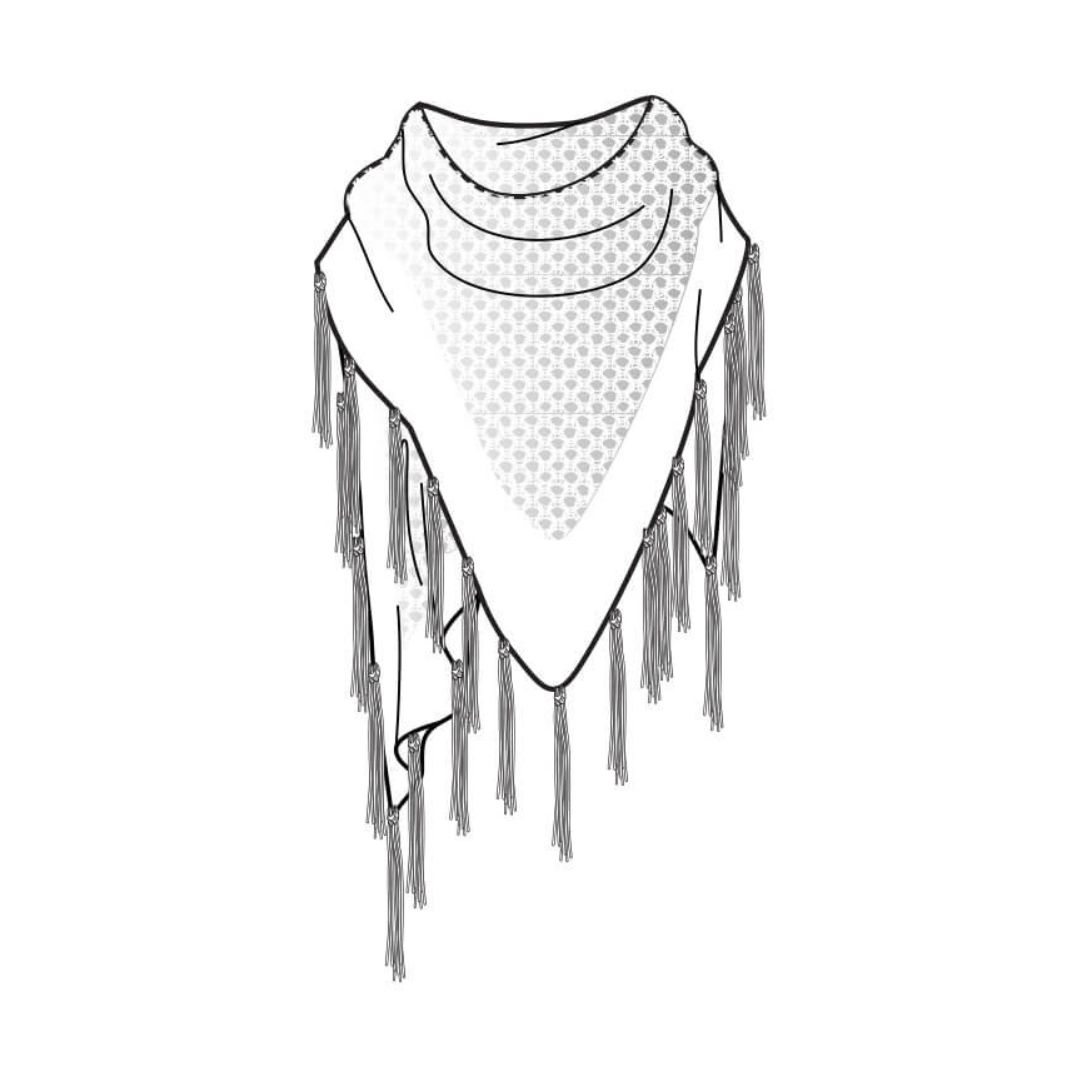 Schal "Kush Scarf" Tawny Red, Hanfstrick – Bild 4