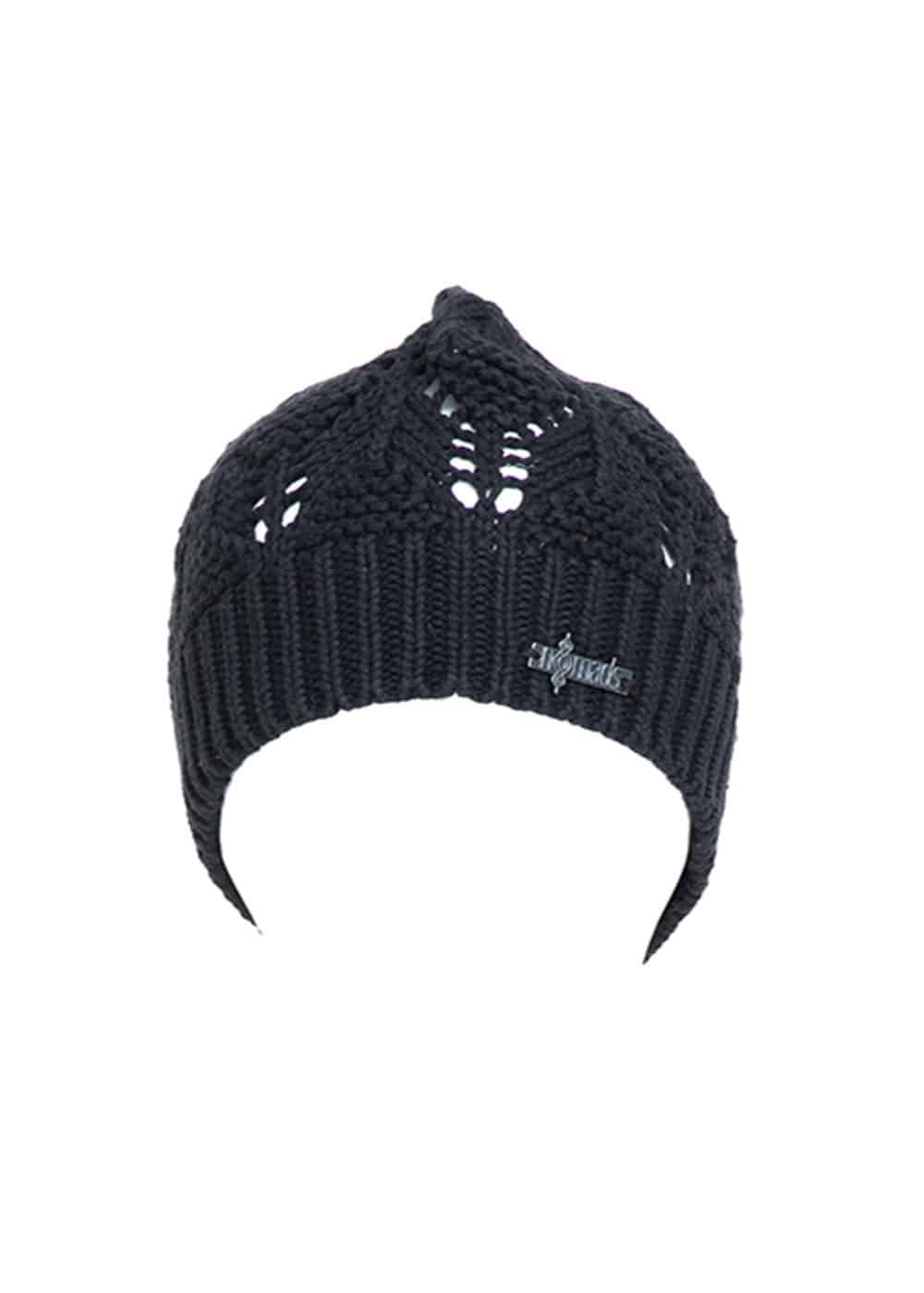 Haube "Alaska Beanie" Black, Hanfstrick – Bild 3