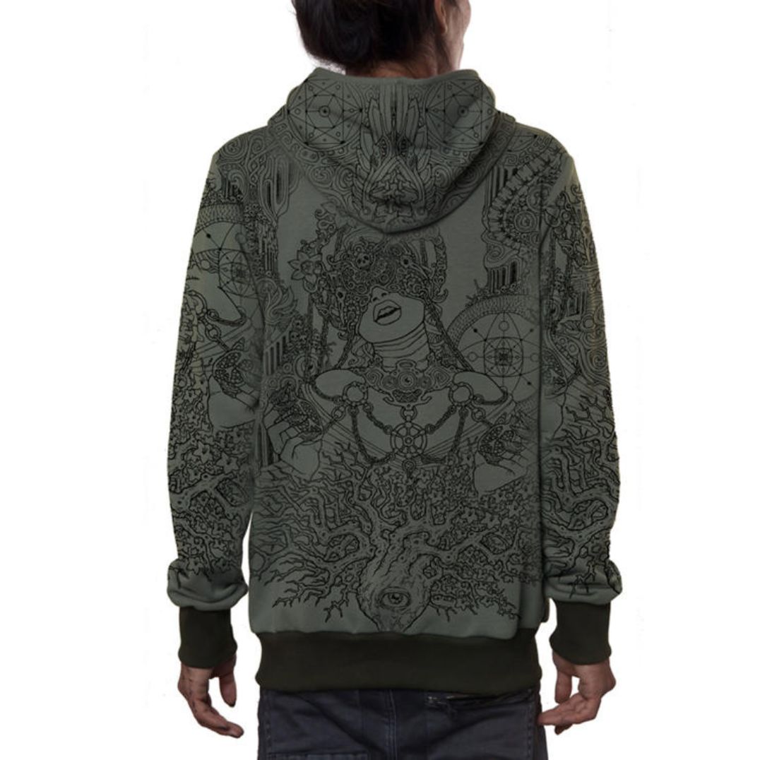 Kapuzenjacke "Persephone" Light Oliv – Bild 2