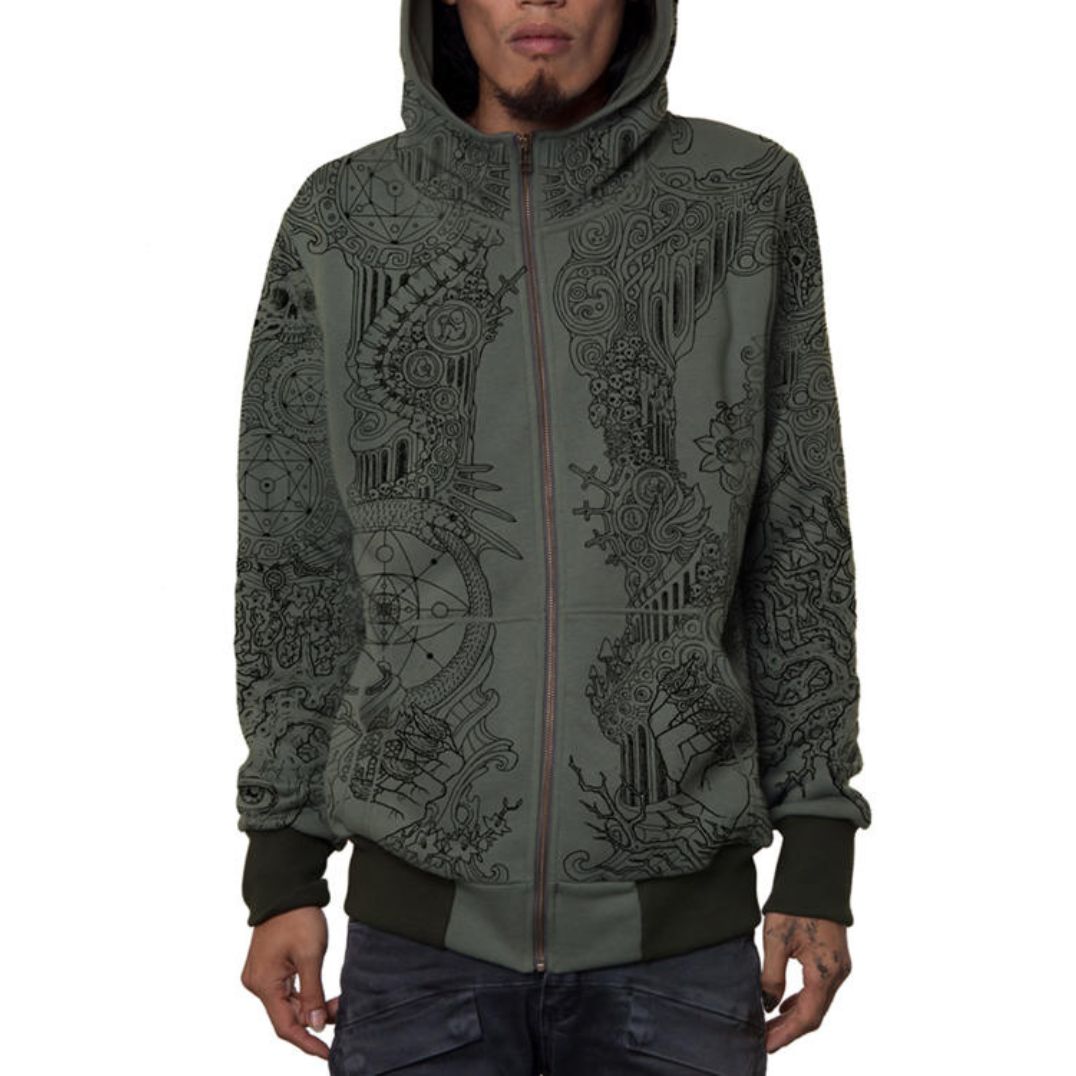 Kapuzenjacke "Persephone" Light Oliv
