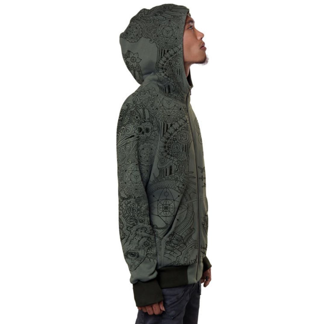 Kapuzenjacke "Persephone" Light Oliv – Bild 3