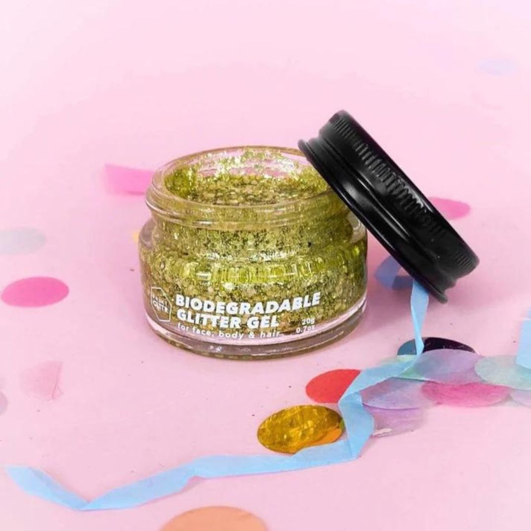 Bio Glitzer-Gel gold – Bild 2
