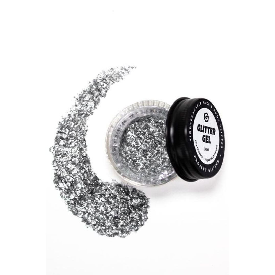 Bio Glitzer-Gel silber – Bild 2
