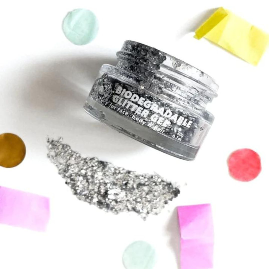 Bio Glitzer-Gel silber