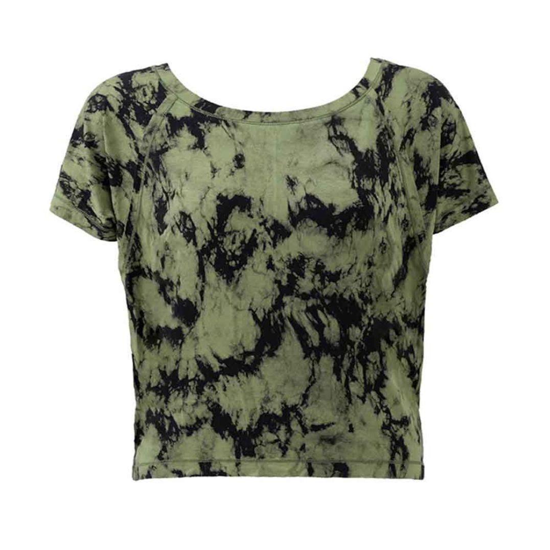 Shirt "Peyote Tee" Dill Green Tie-Dye, Hanf