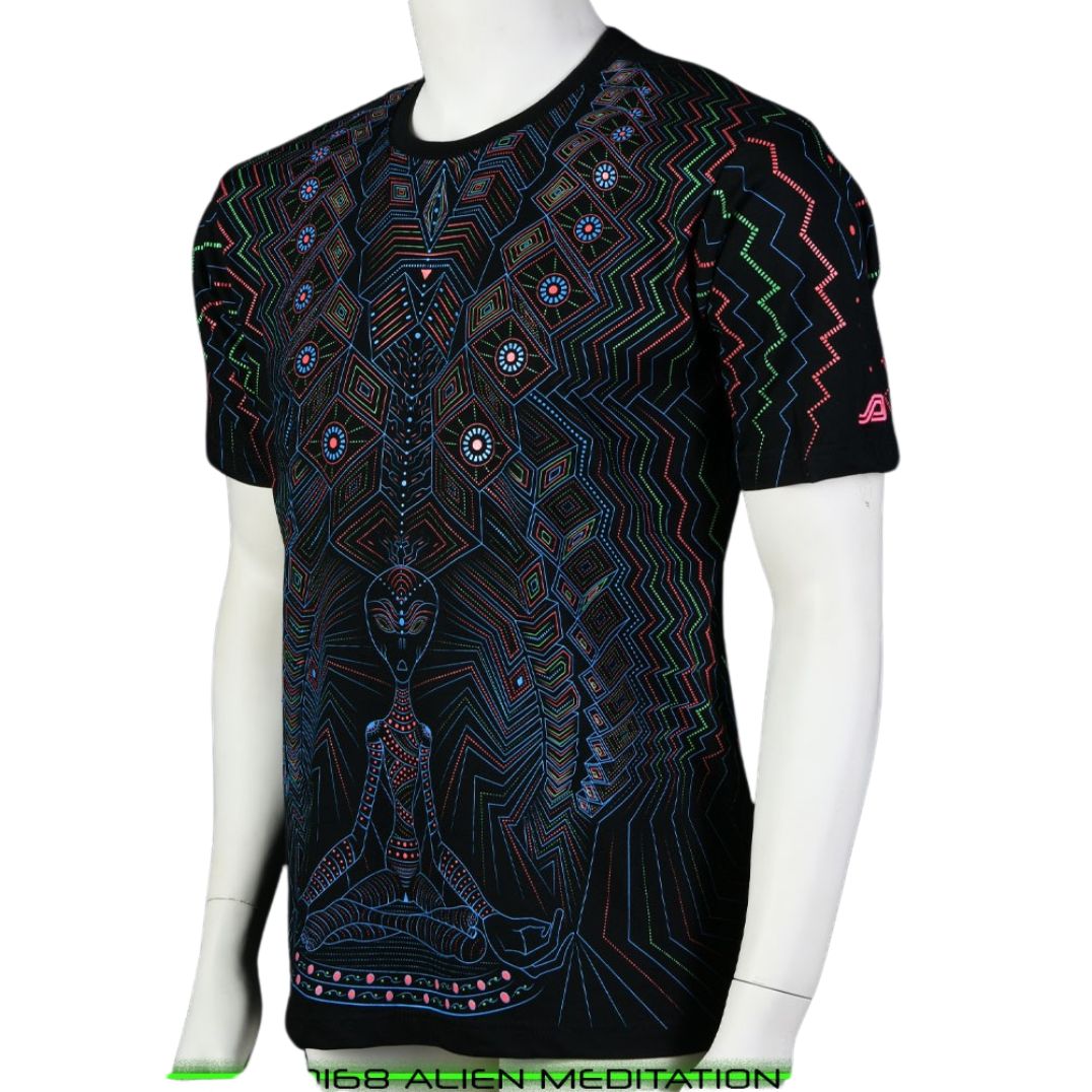 UV Shirt "Alien Meditation" – Bild 4