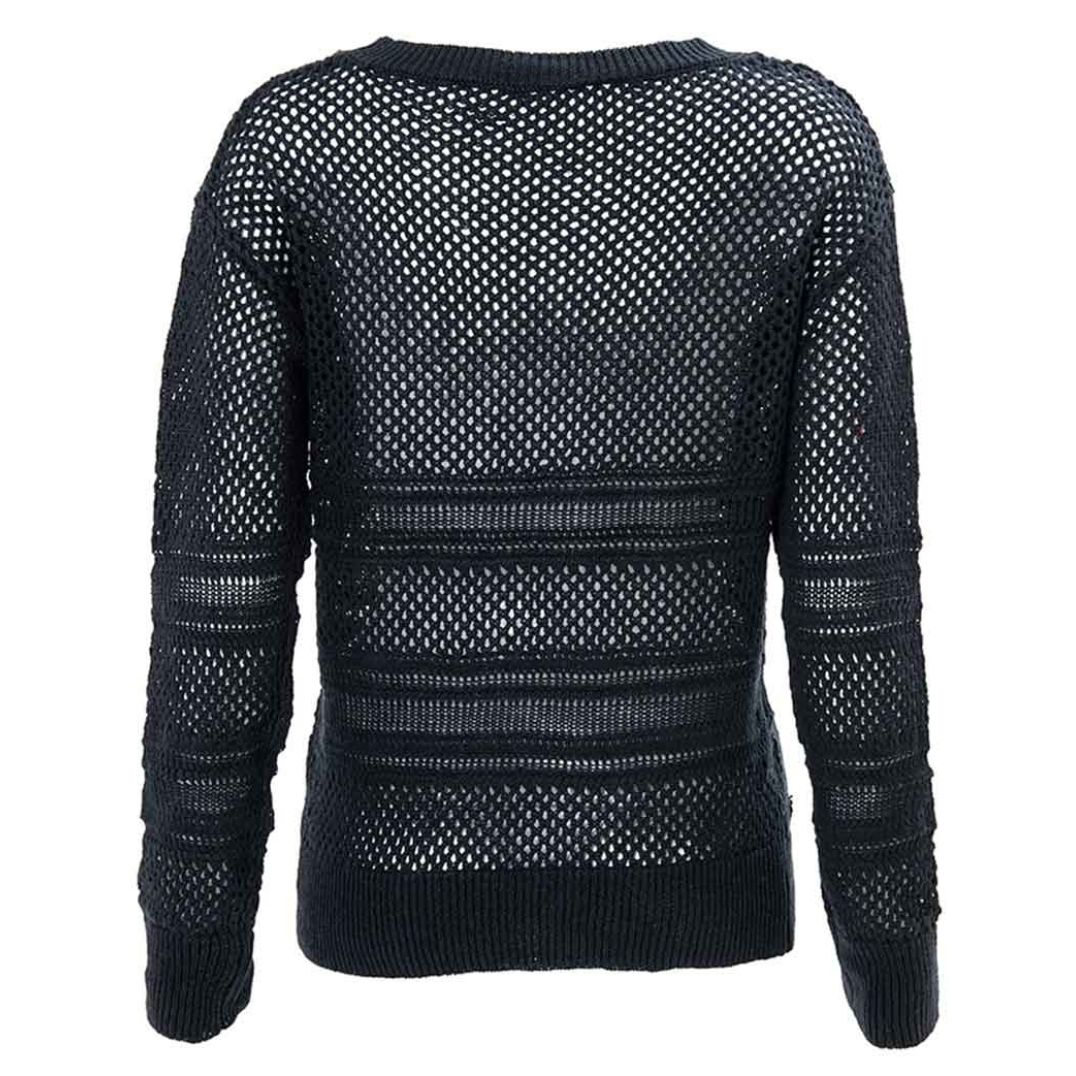 Pullover "Borealis Sweater" Hanfstrick - Black – Bild 3