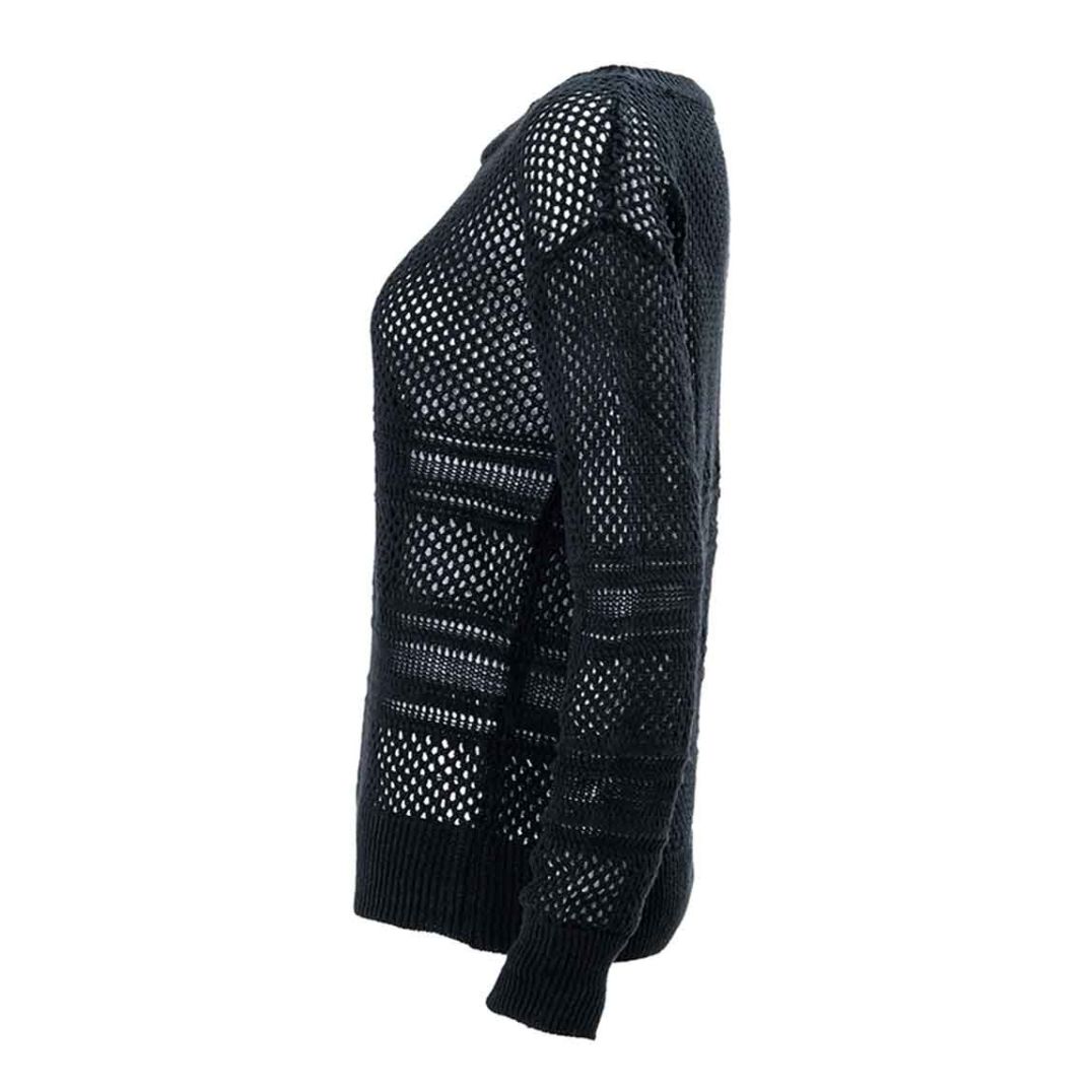 Pullover "Borealis Sweater" Hanfstrick - Black – Bild 2