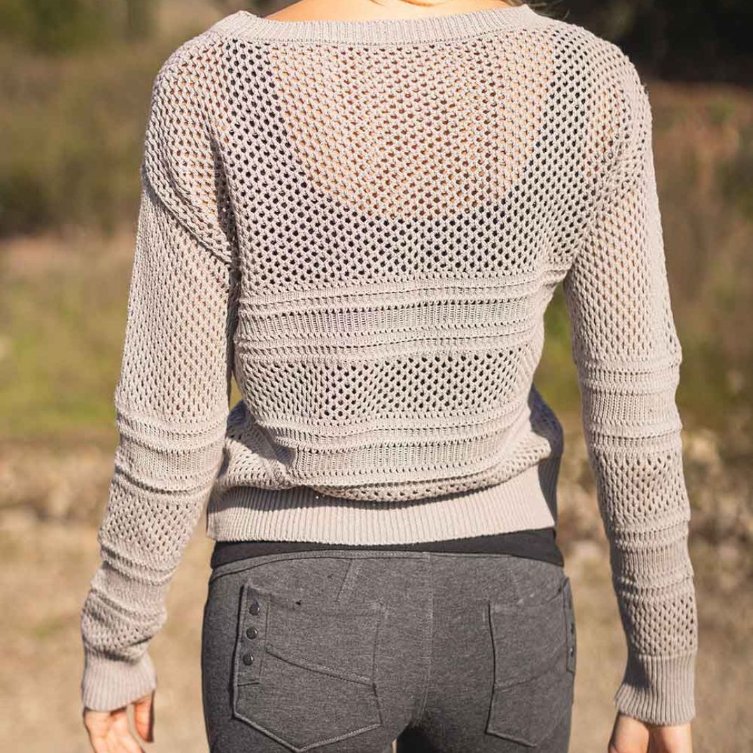 Pullover "Borealis Sweater" Hanfstrick - Black – Bild 7