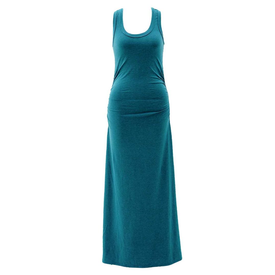 Maxikleid "Elektra Dress" Bambus - Teal