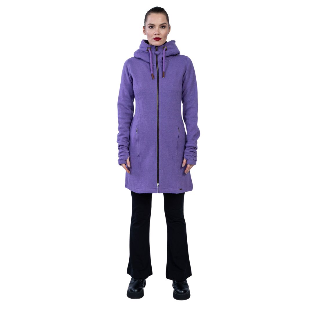Merinomantel "Madina" Purple, mulesingfrei – Bild 5