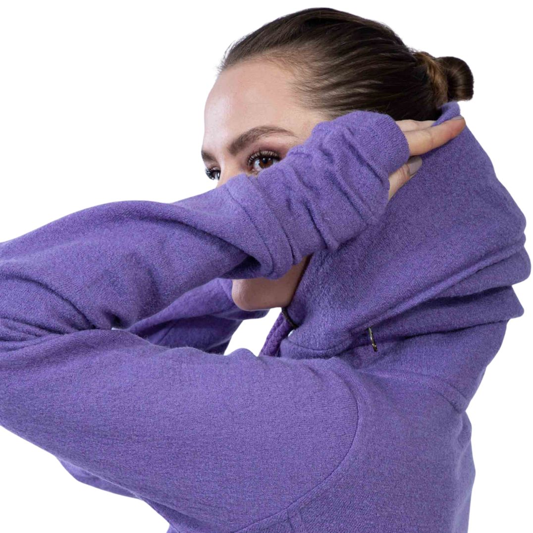 Merinomantel "Madina" Purple, mulesingfrei – Bild 2
