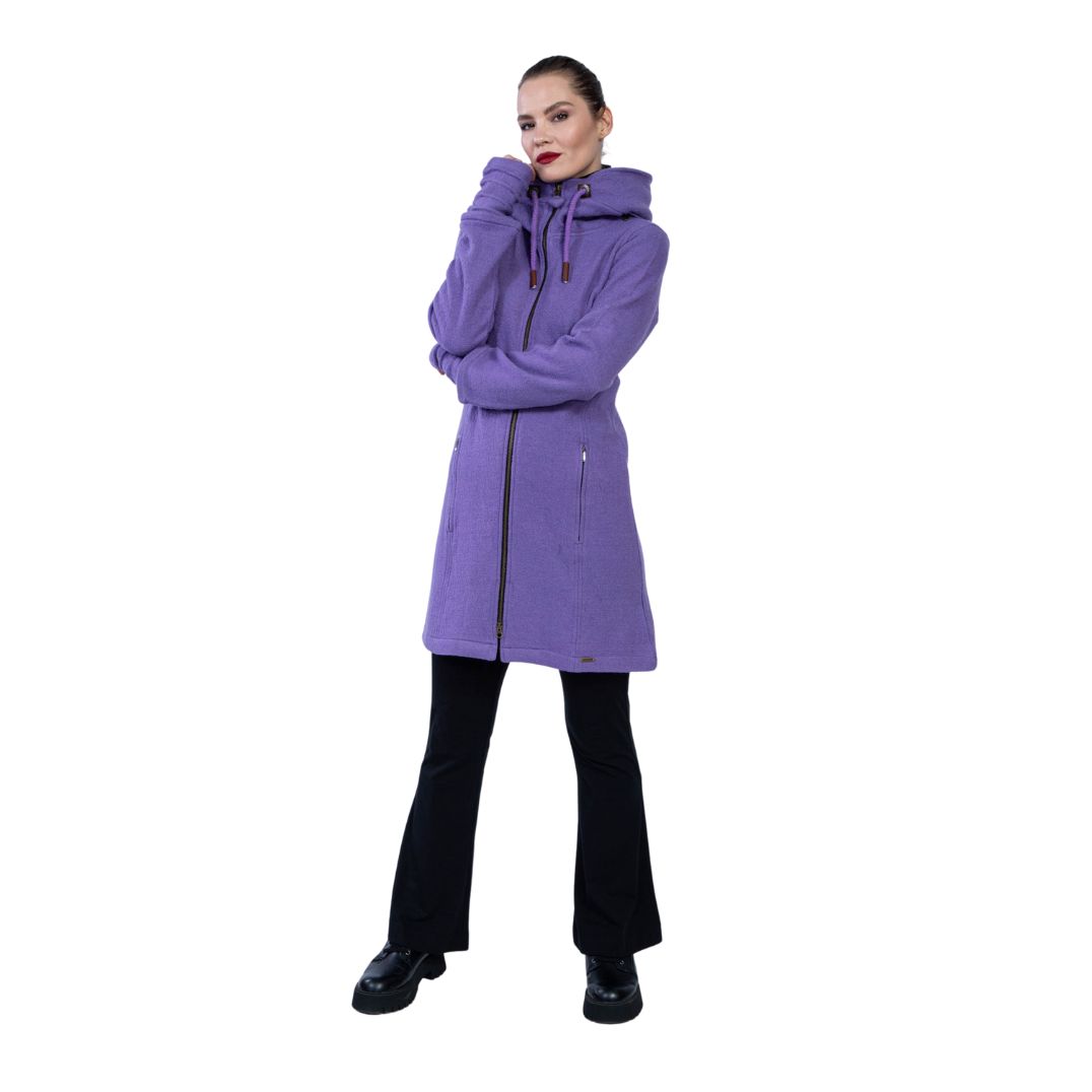 Merinomantel "Madina" Purple, mulesingfrei
