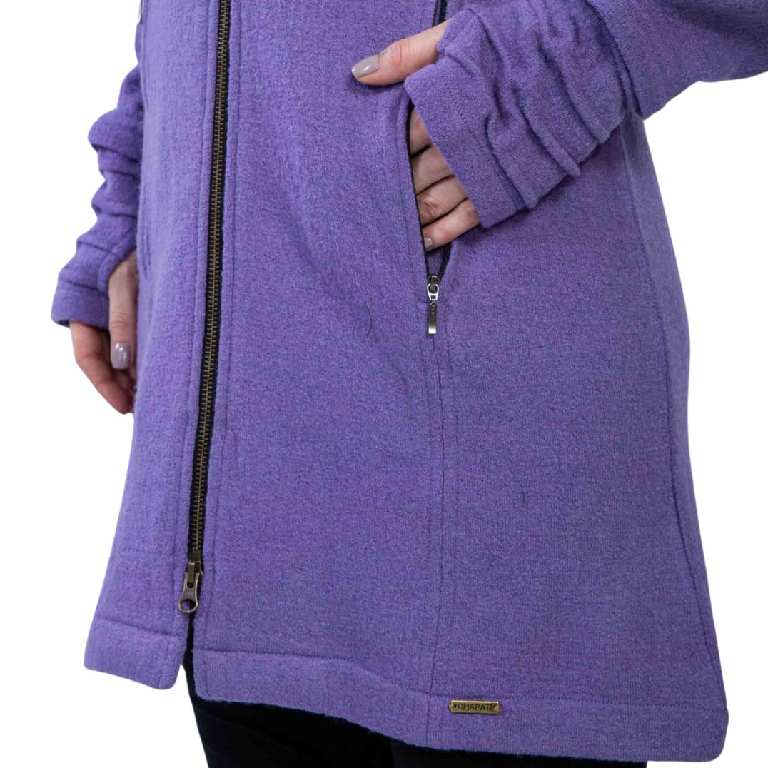 Merinomantel "Madina" Purple, mulesingfrei – Bild 3
