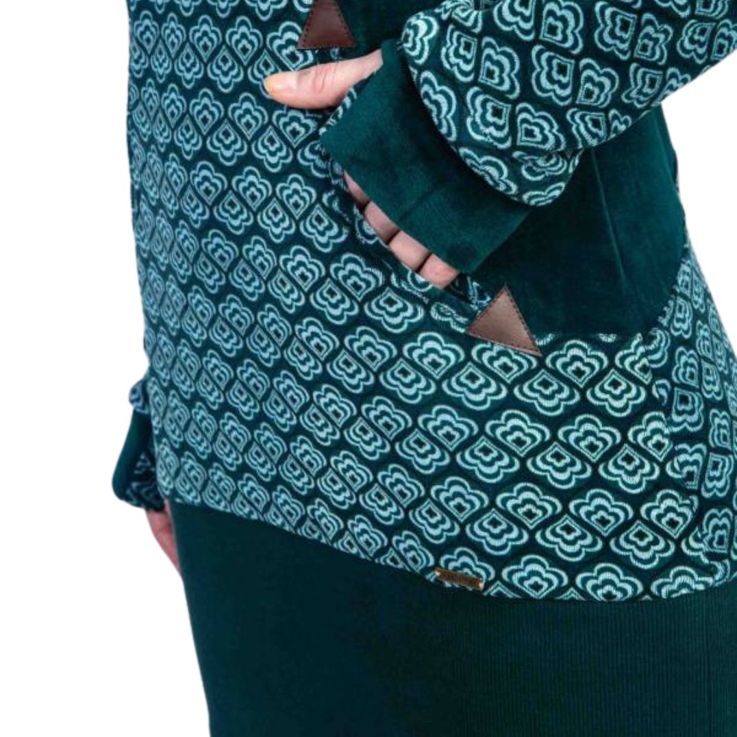 Kleid "Kiki" P.Blue Nostalgic, Bio GOTS Samt – Bild 2