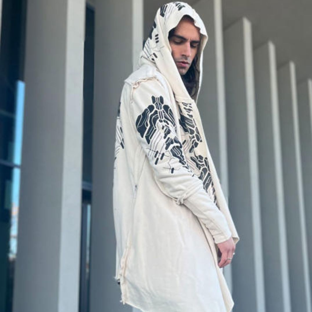 Cardigan "Delta" Offwhite, Unisex – Bild 6