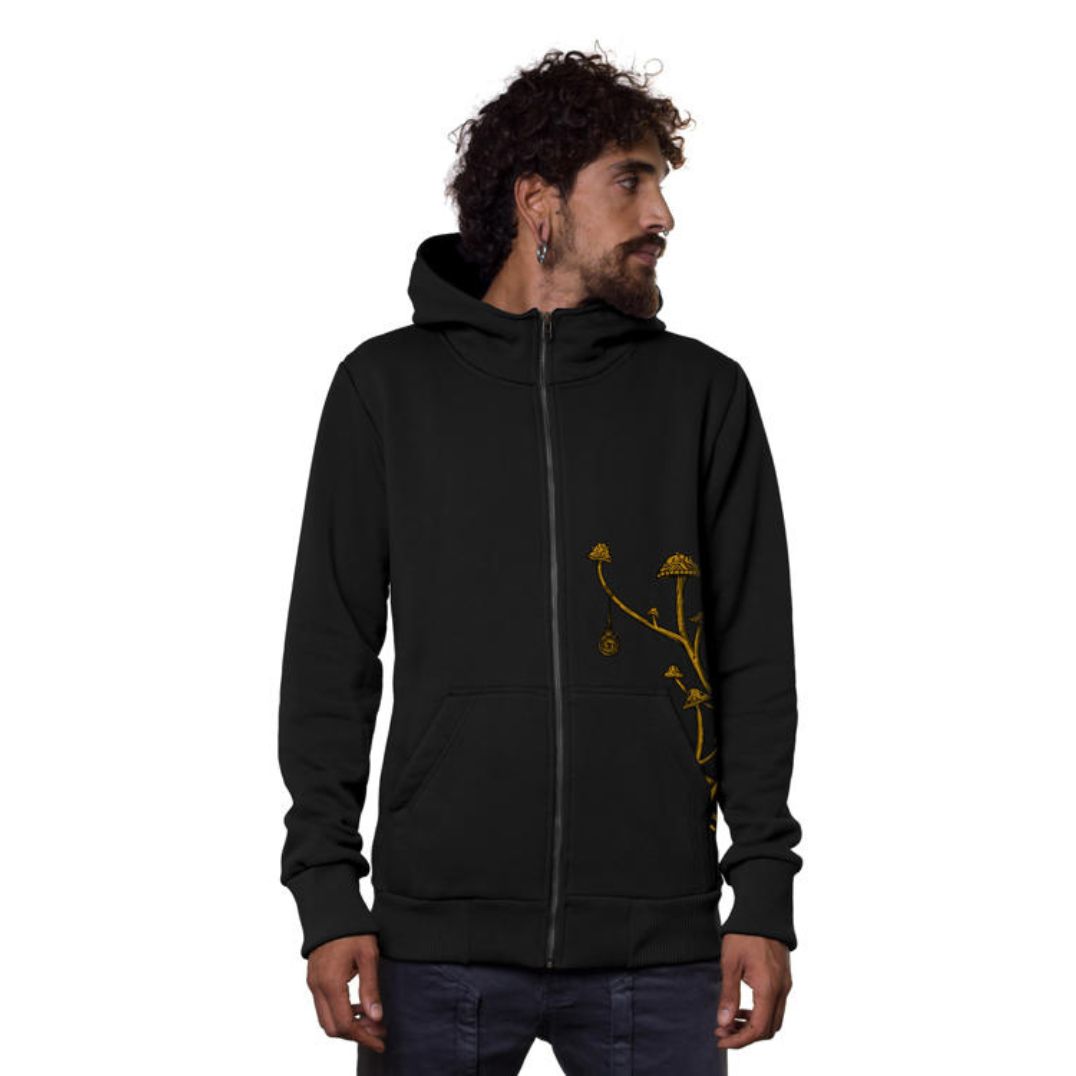 Kapuzenjacke "Fiddler Hoodie" Black – Bild 4