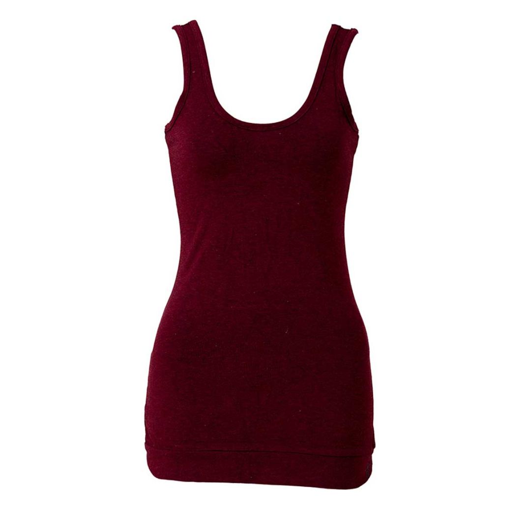 Top "Mantra Tunic" Red Melange, Bambus