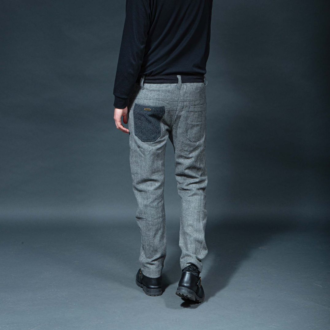 Hose "Hugo" Grey, Herringbone – Bild 2