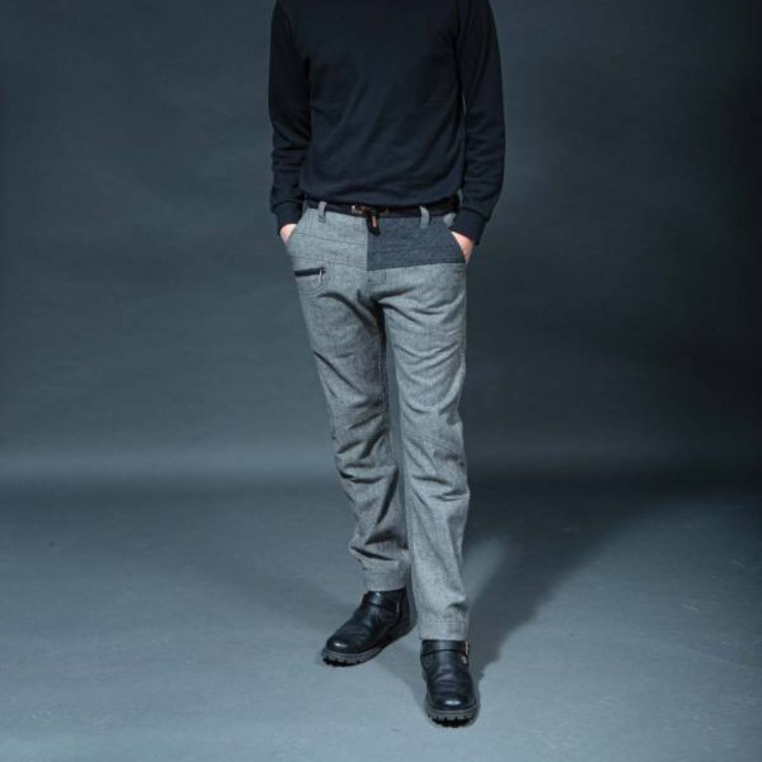 Hose "Hugo" Grey, Herringbone