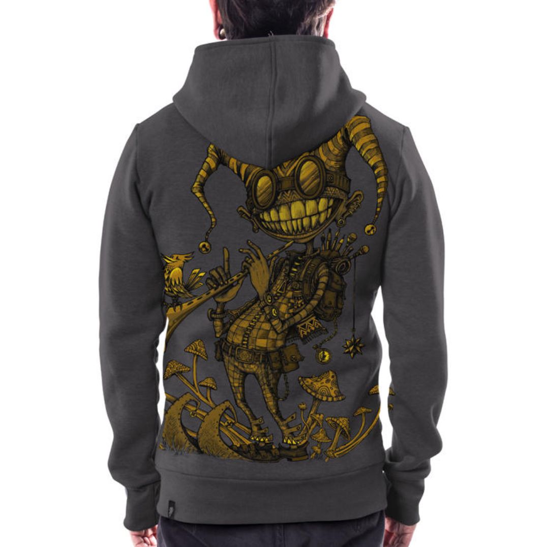 Kapuzenjacke "Fiddler Hoodie" Dark Grey – Bild 3