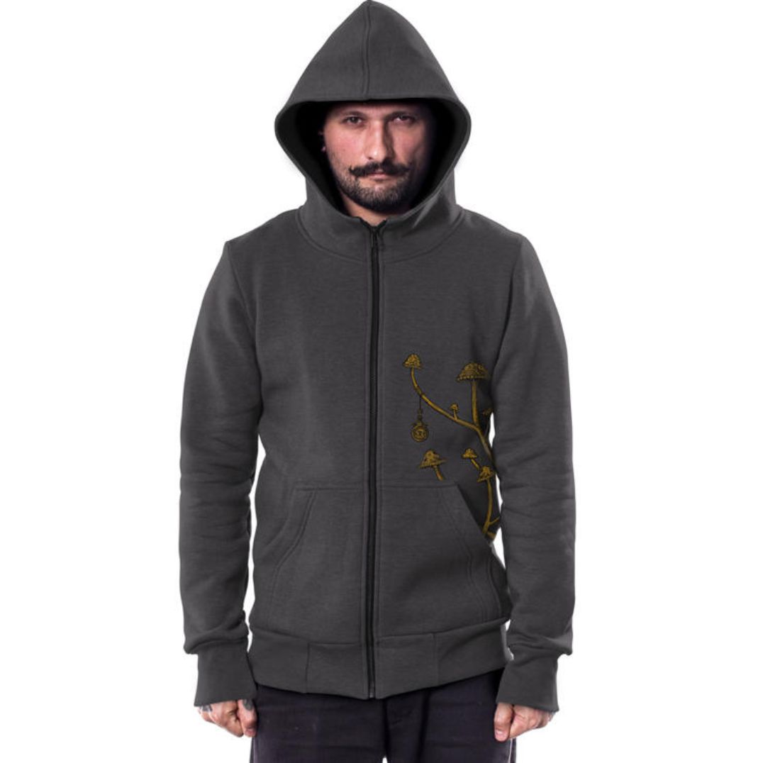 Kapuzenjacke "Fiddler Hoodie" Dark Grey – Bild 2
