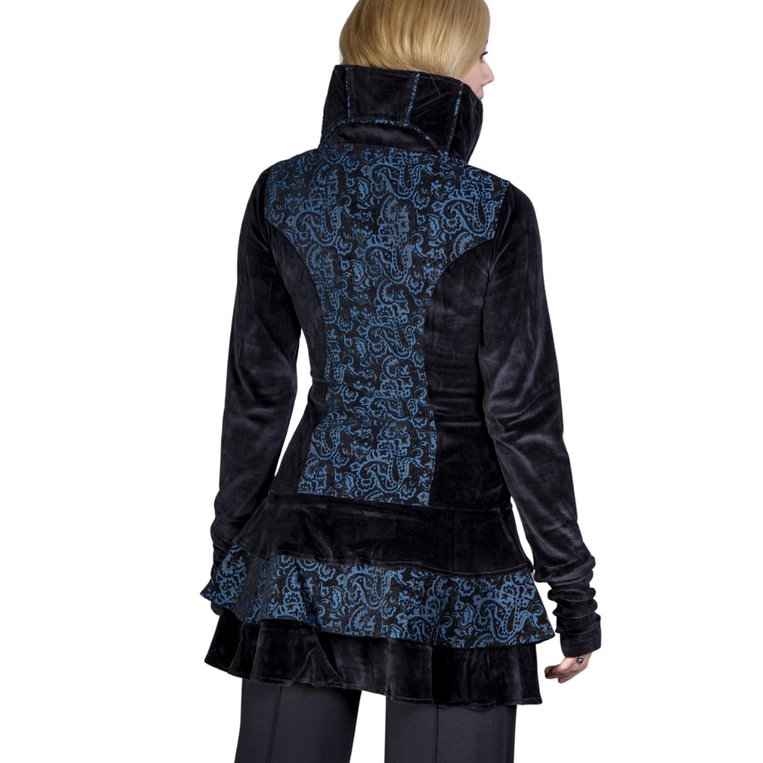 Kurzmantel „Medina" Black/Blue – Bild 3