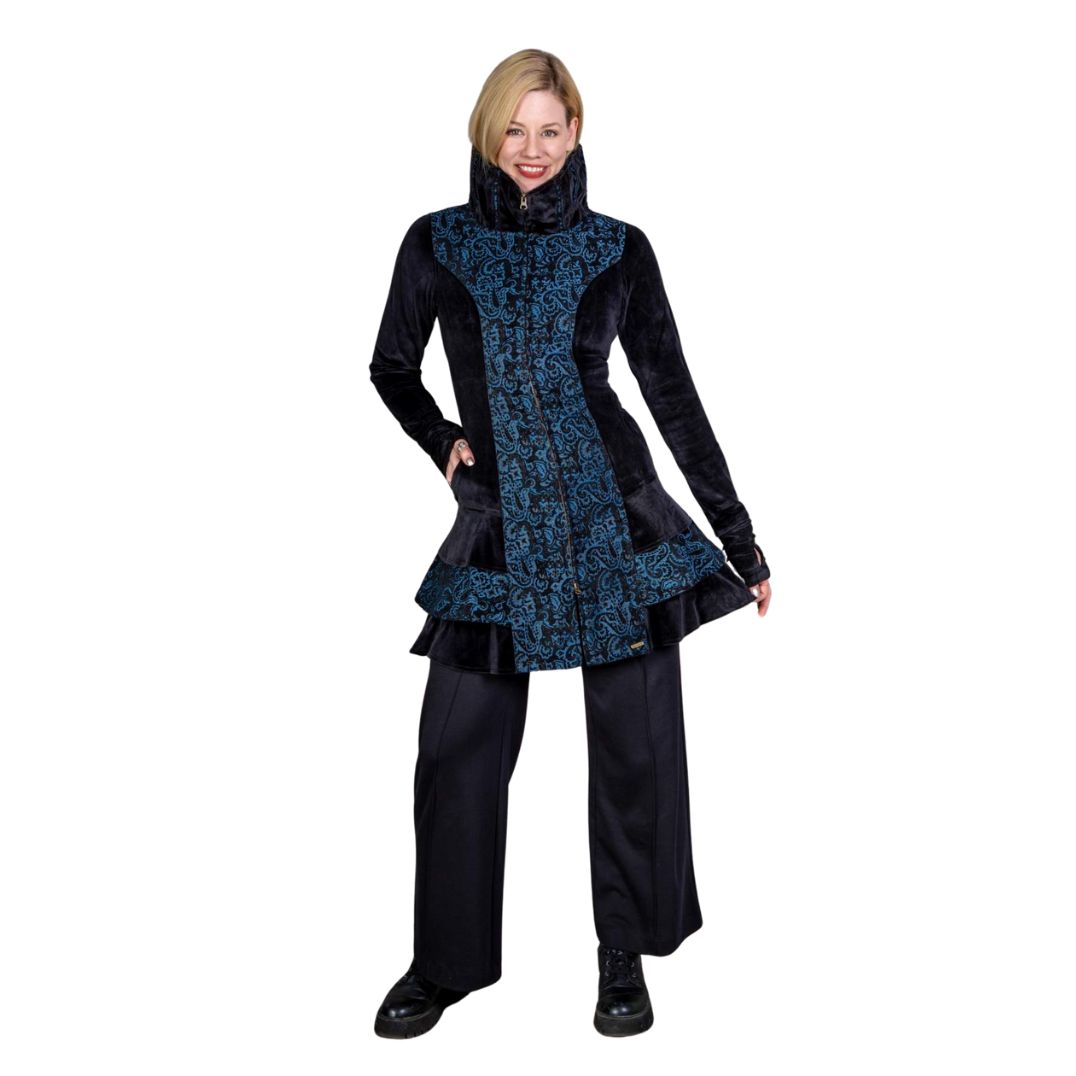 Kurzmantel „Medina" Black/Blue – Bild 2